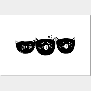 three cats adorable Posters and Art